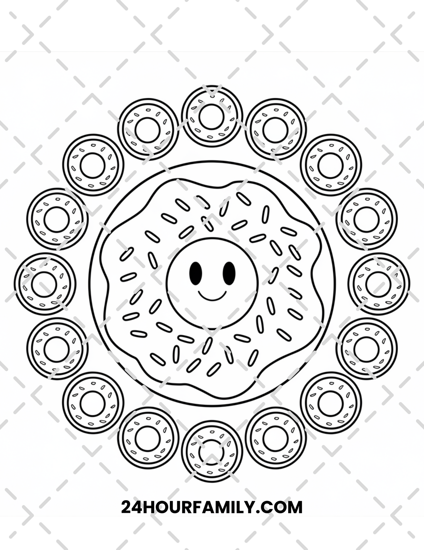 donut coloring pages