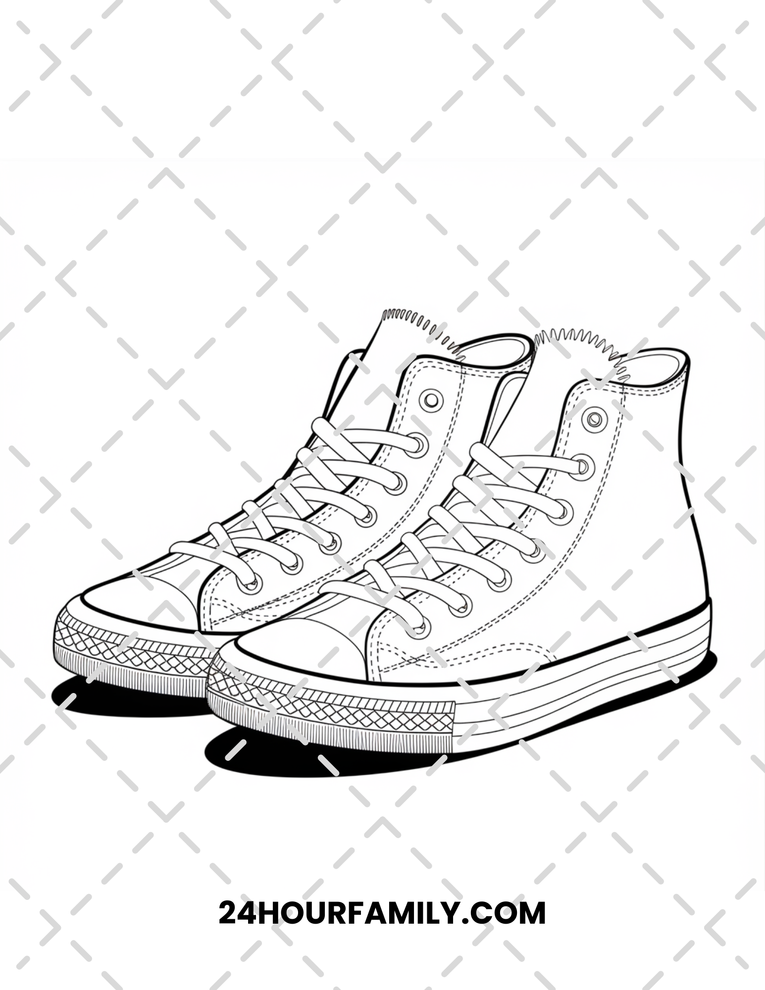 sneakers coloring pages