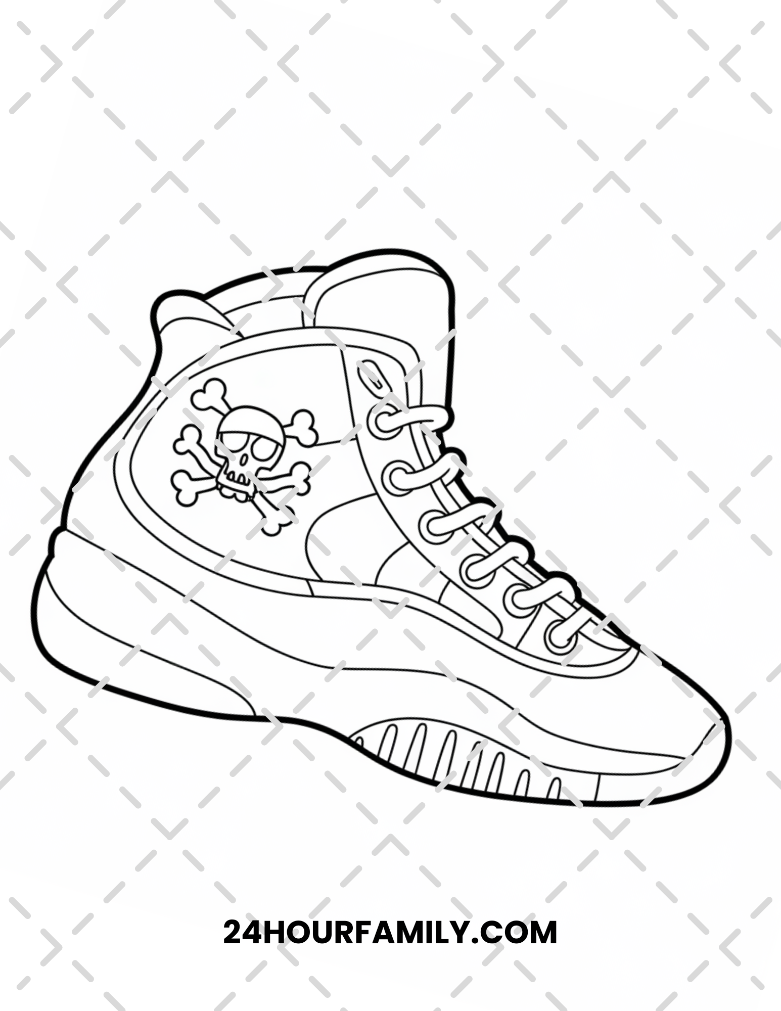 sneakers coloring pages