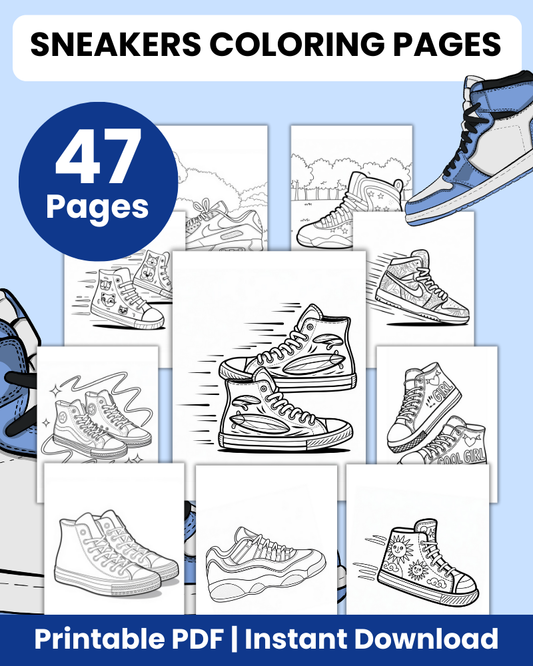 sneakers coloring pages