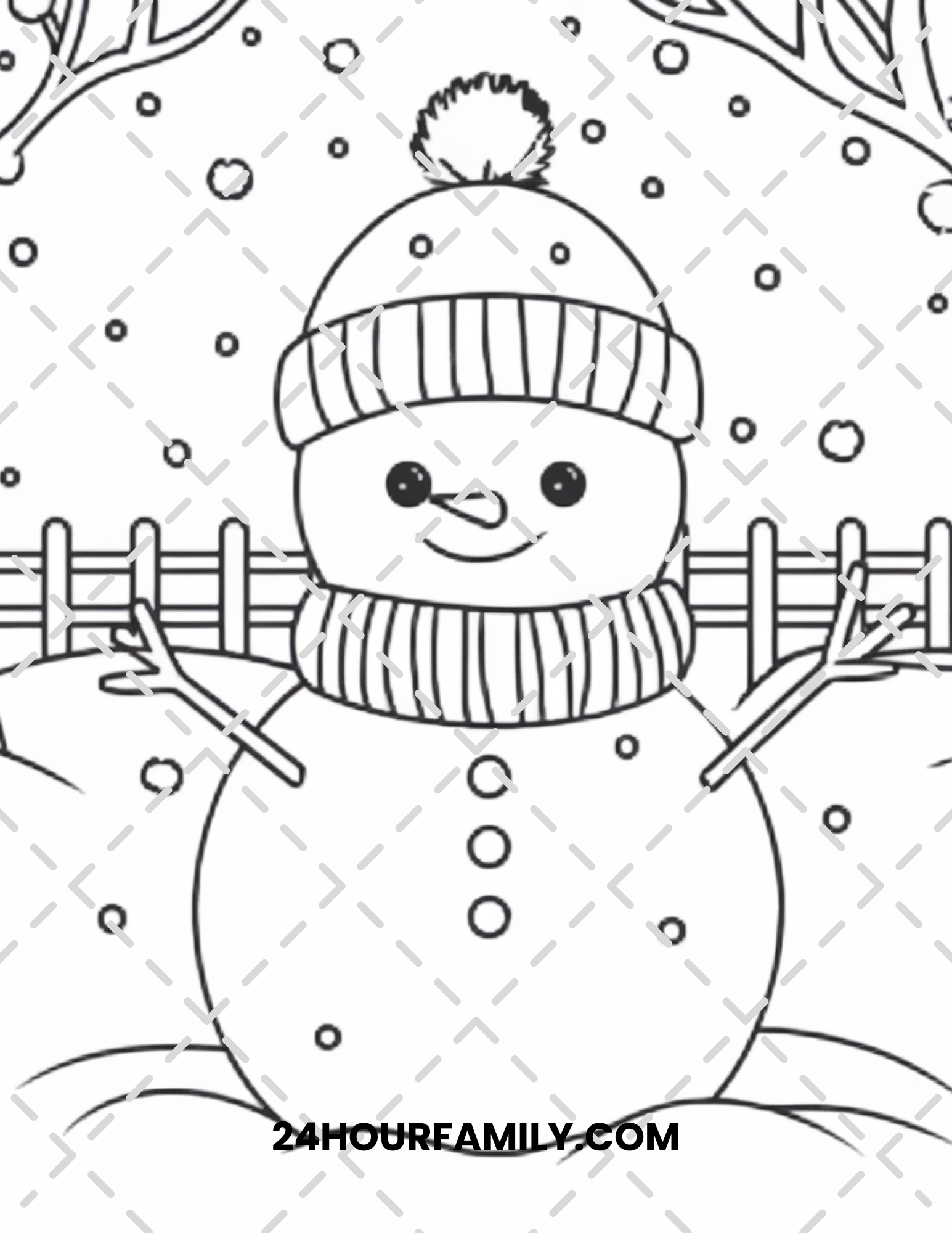 snowman coloring pages