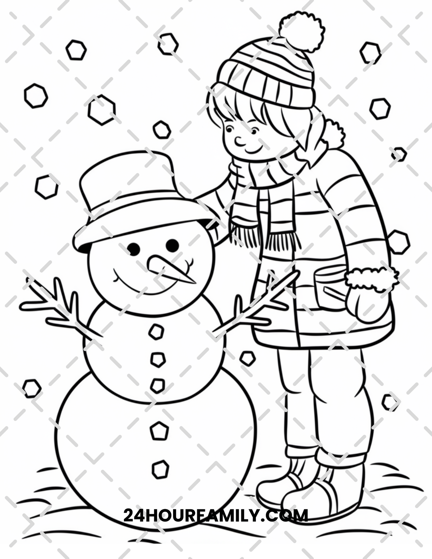 snowman coloring pages