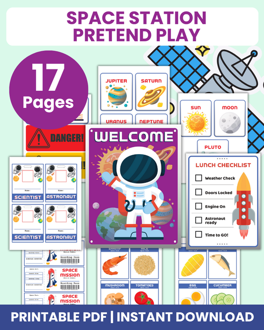 space station pretend play printable