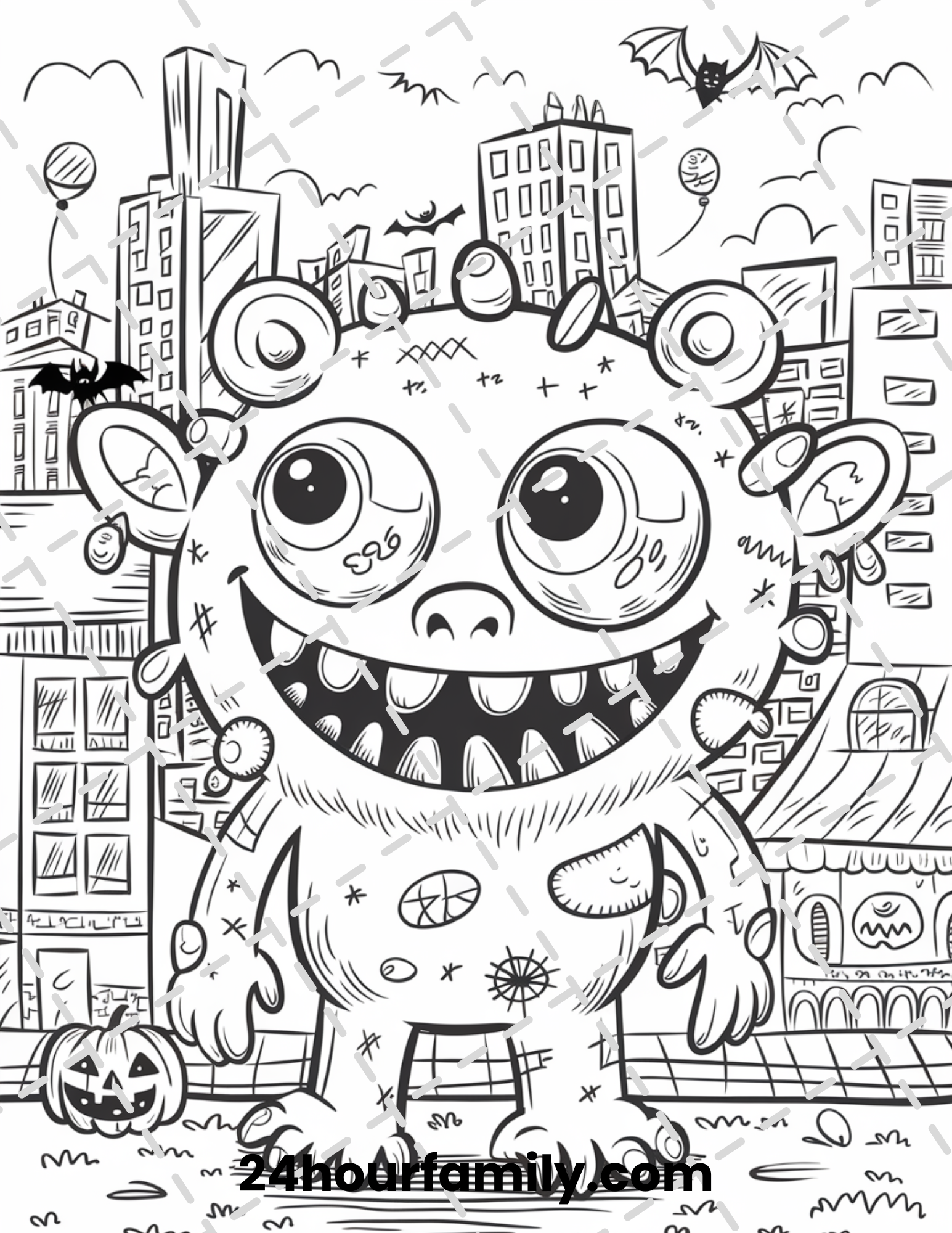 enchanted monster coloring pages