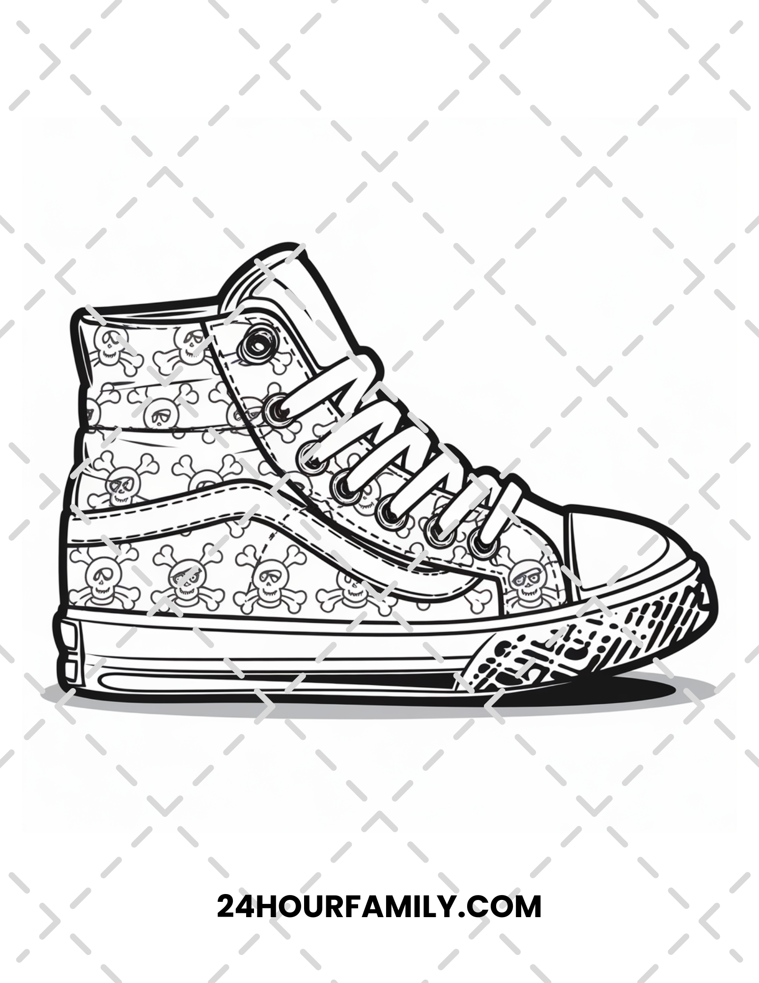 sneaker coloring pages