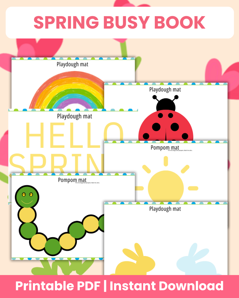 Spring Busy Book for Preschoolers (49 Pages) – 24hourprintables.com