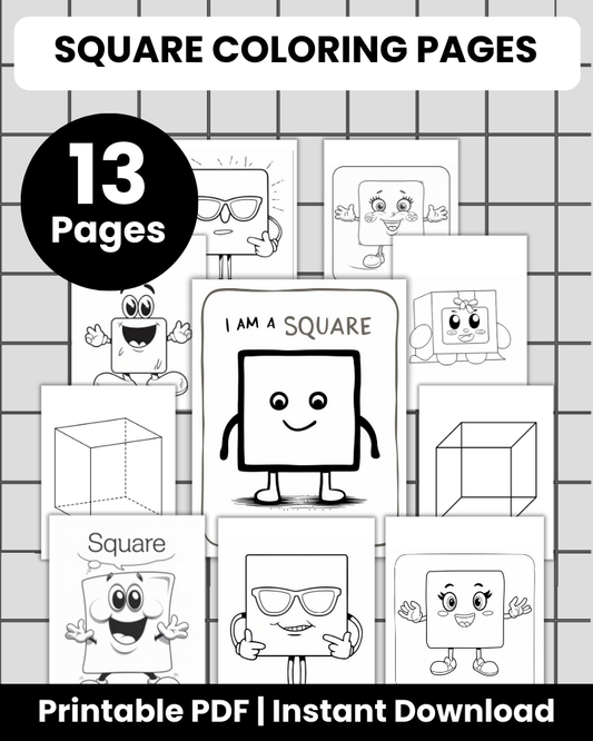 square coloring pages