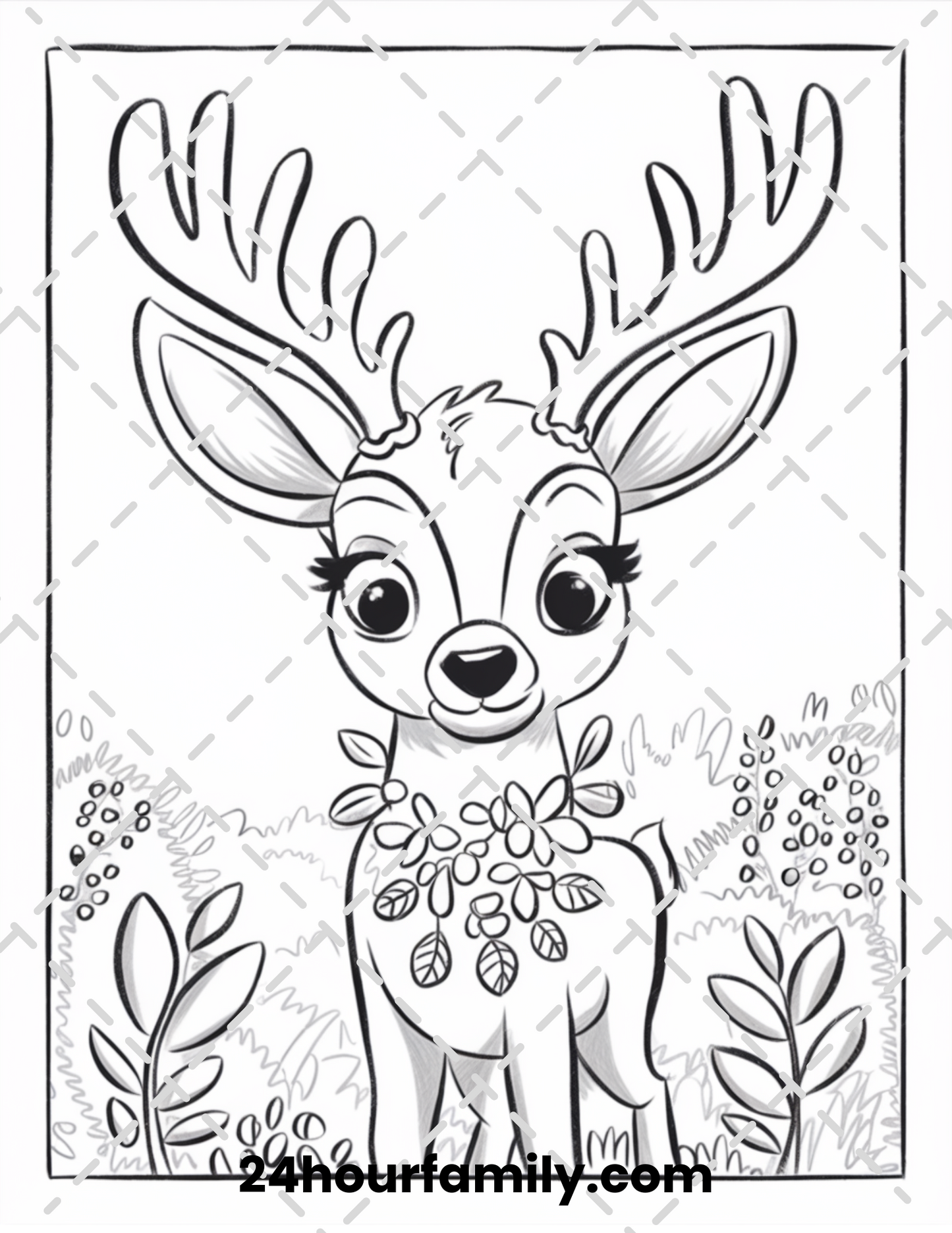 majestic reindeer coloring pages