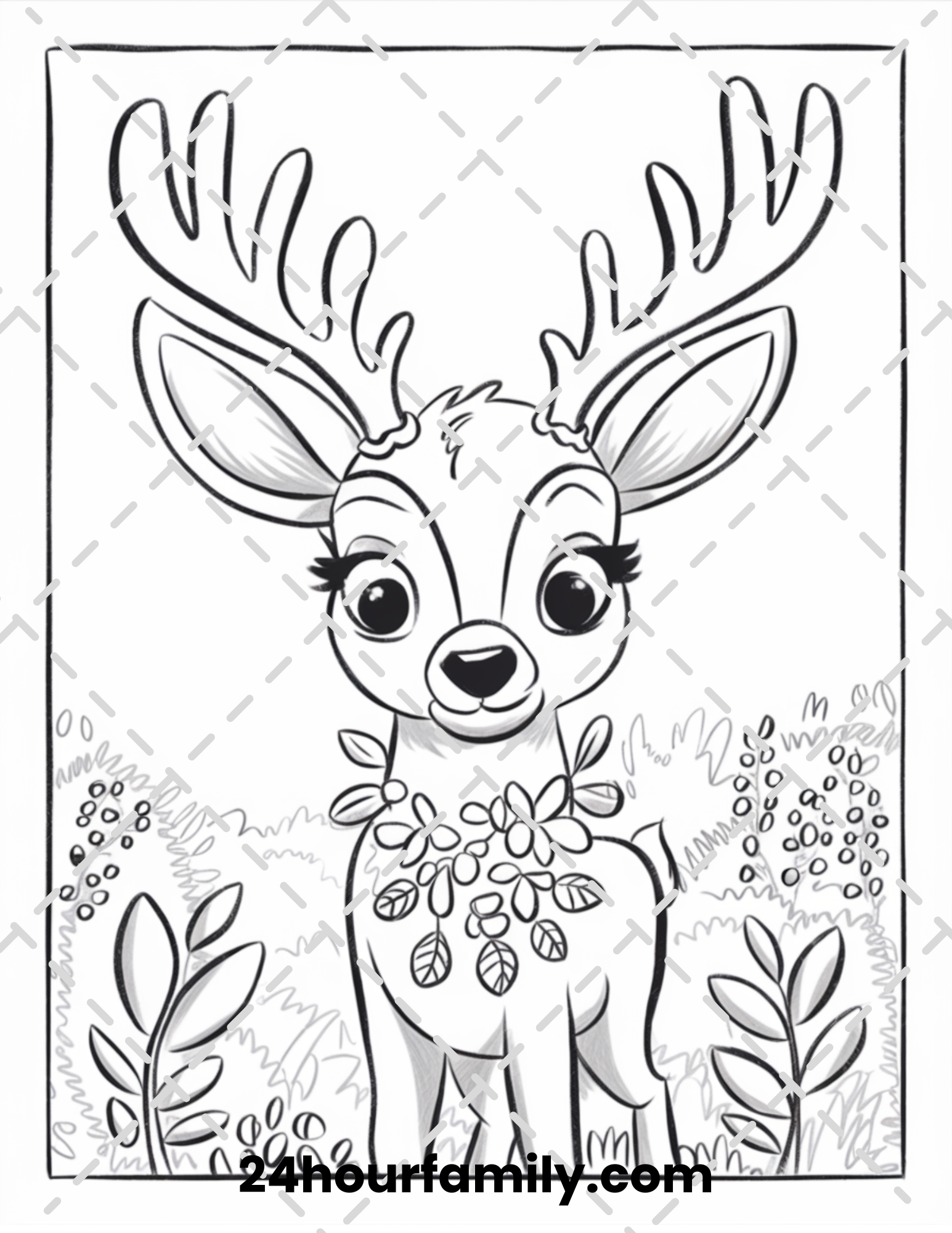 majestic reindeer coloring pages