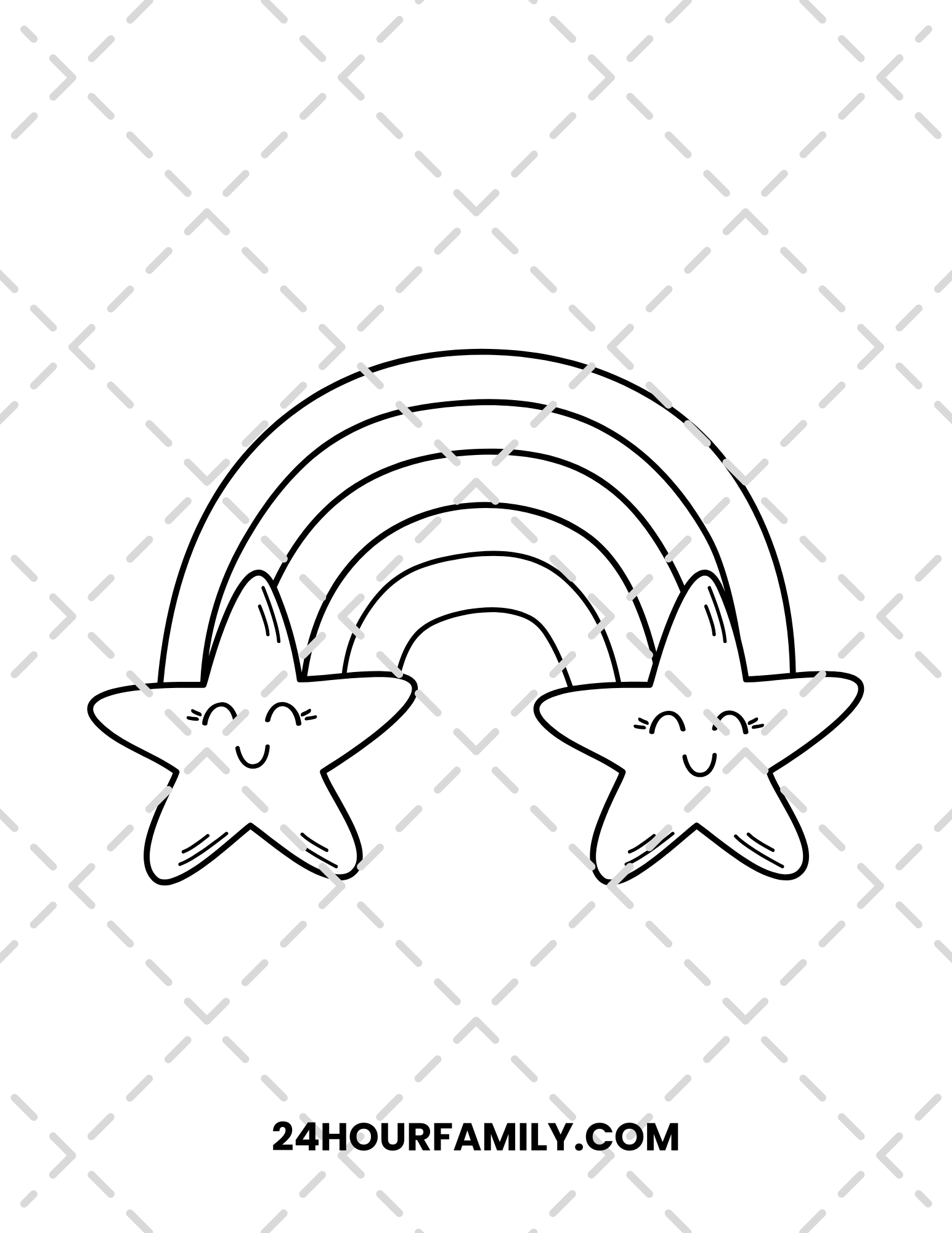 rainbow coloring page