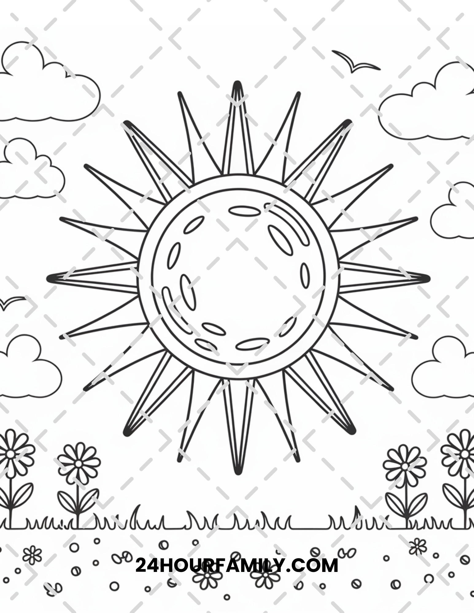 sun coloring pages