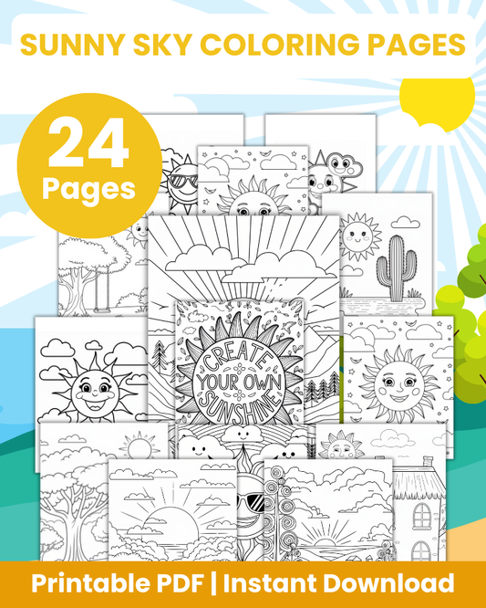 sunny sky coloring pages