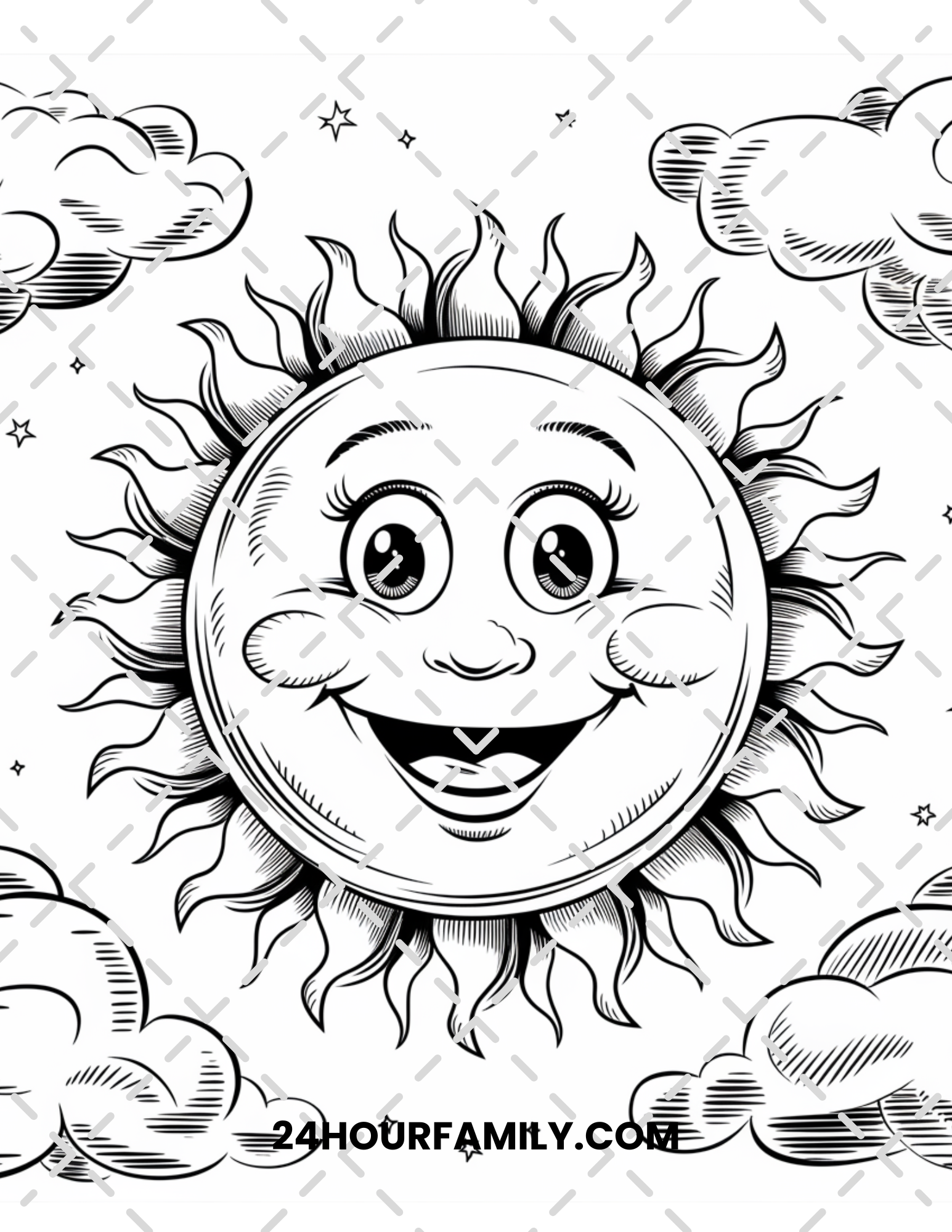 sun coloring pages