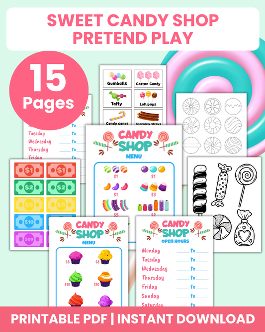 sweet candy shop pretend play