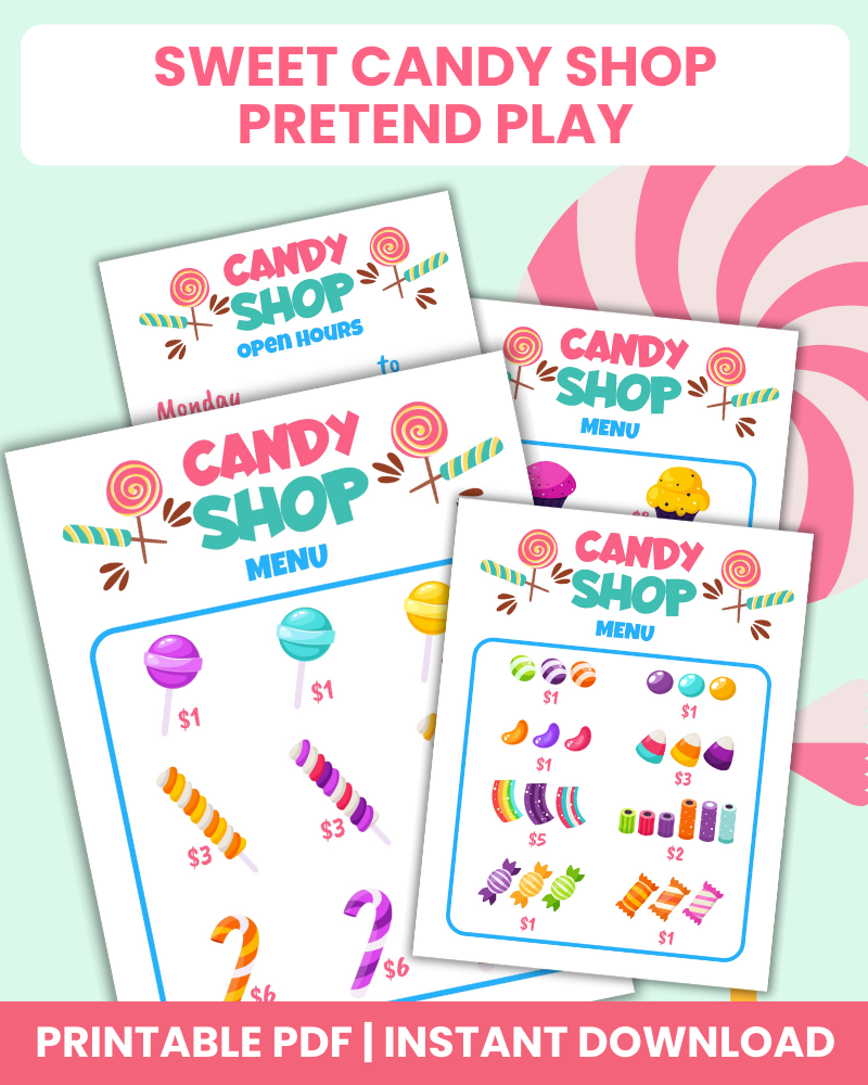 sweet candy shop pretend play
