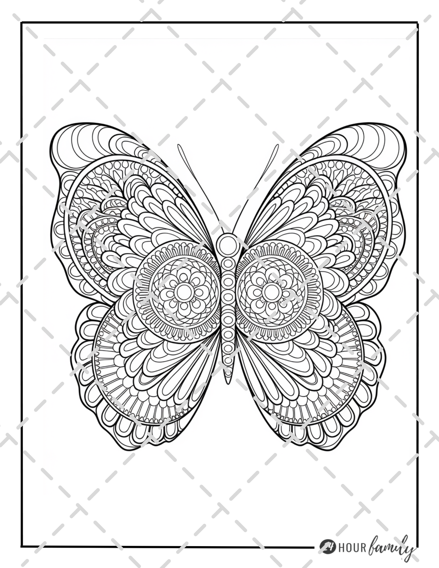 mandala butterfly coloring pages