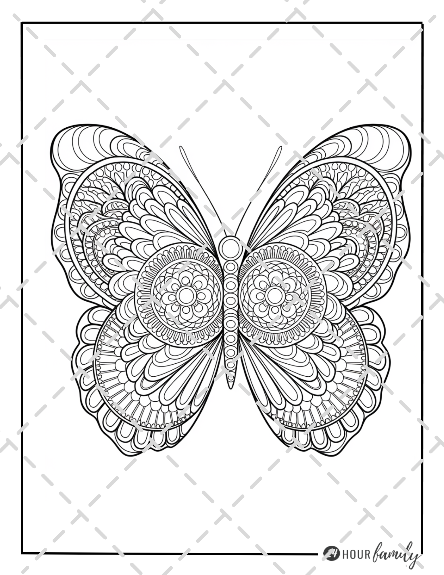 mandala butterfly coloring pages