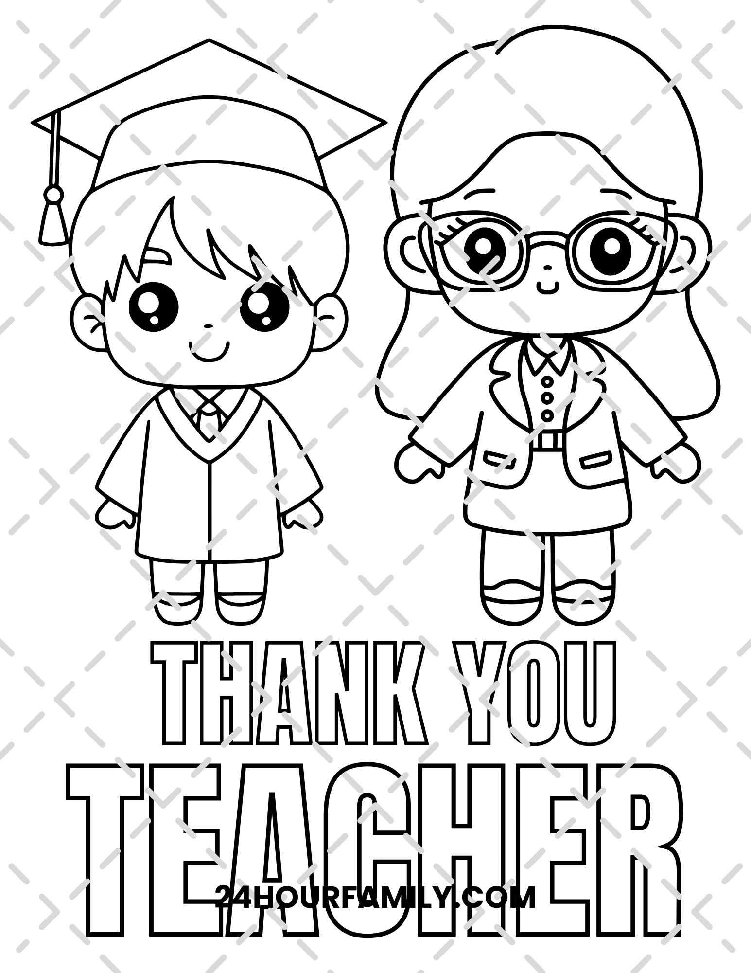 thank you teacher coloring pages