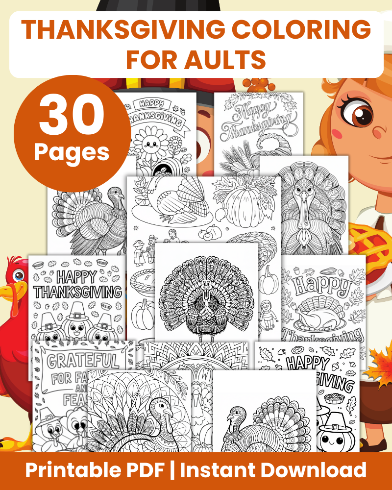 thanksgiving coloring pages for adults