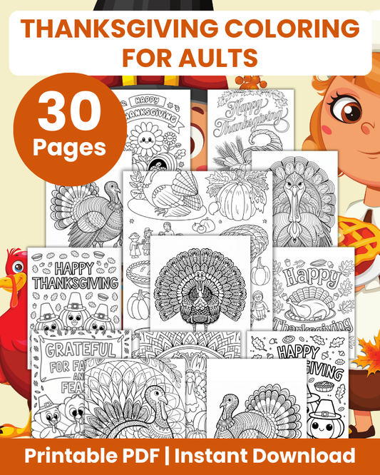 thanksgiving coloring pages for adults