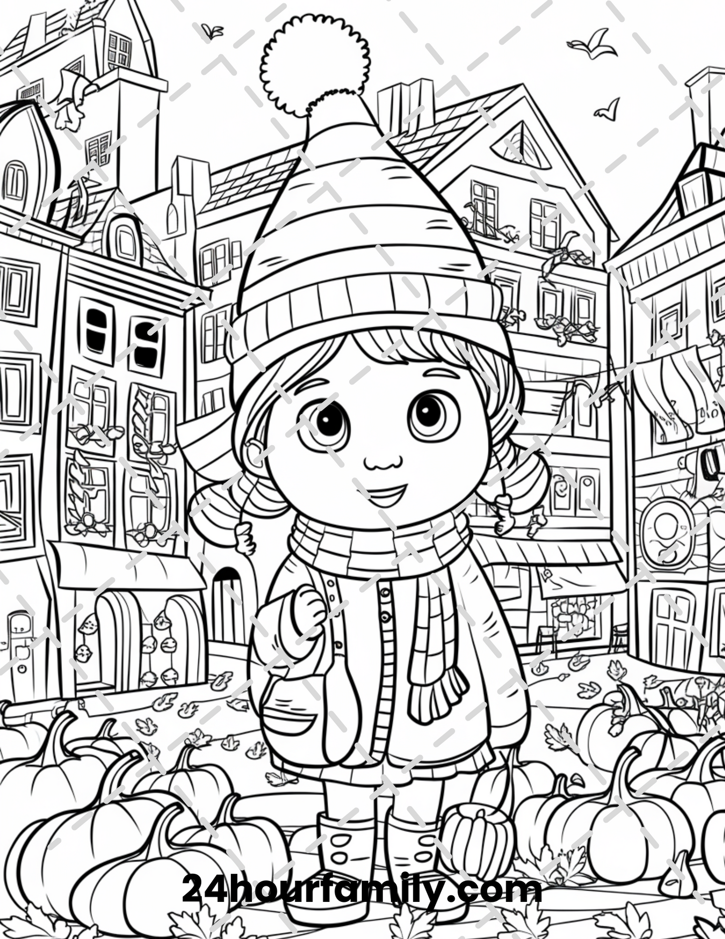 pilgrim harvest coloring pages