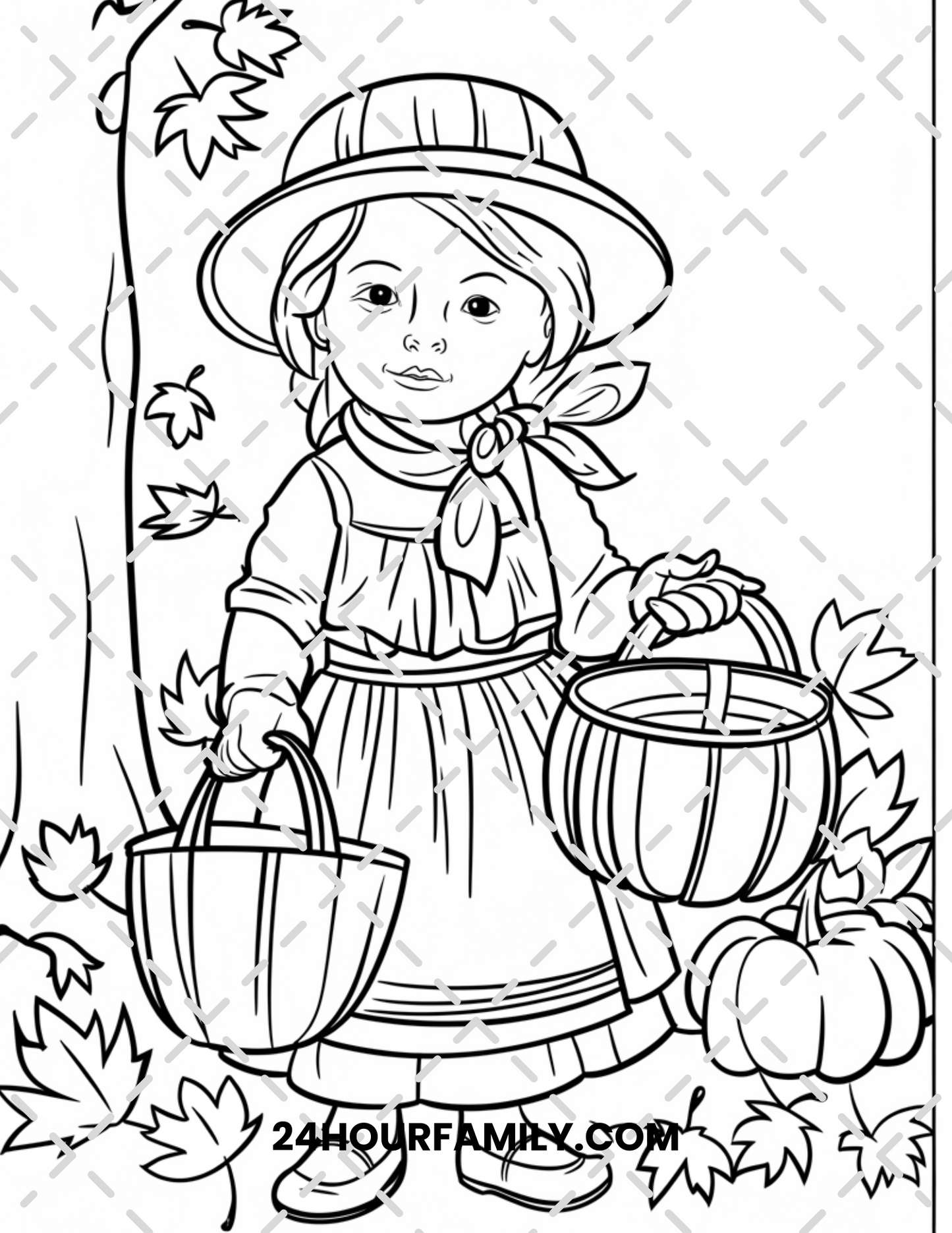 thanksgiving pilgrim coloring pages