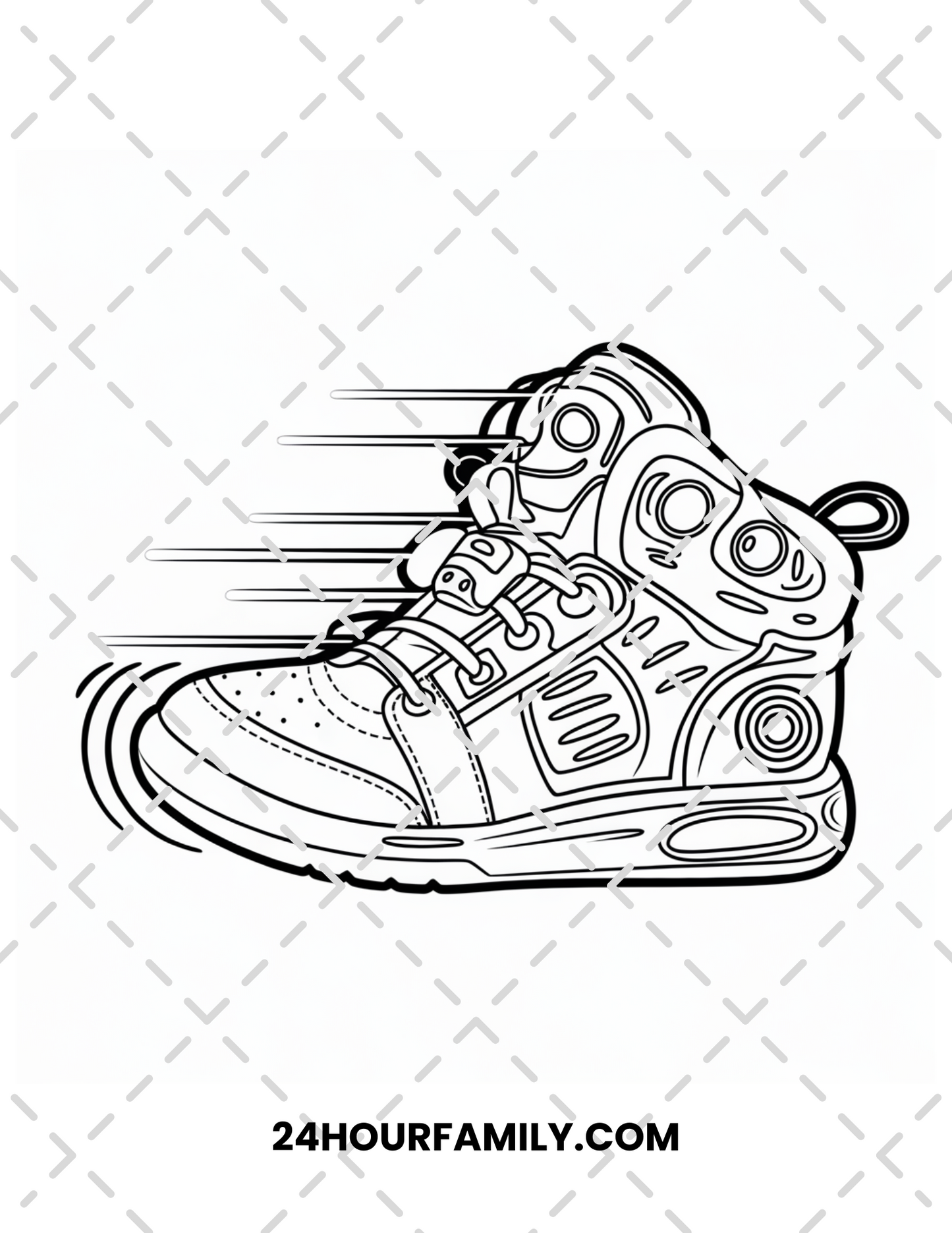 sneakers coloring pages