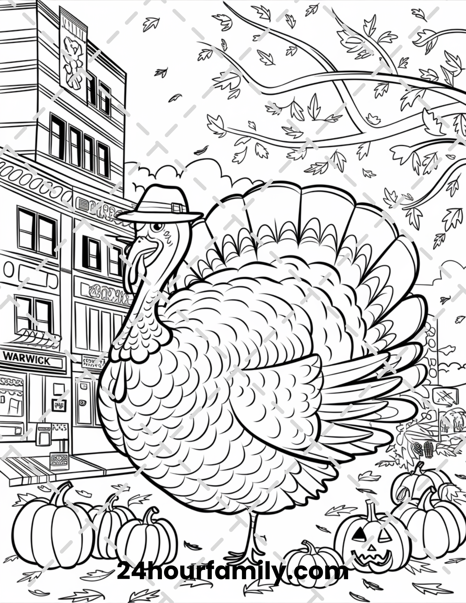 turkey trot coloring pages