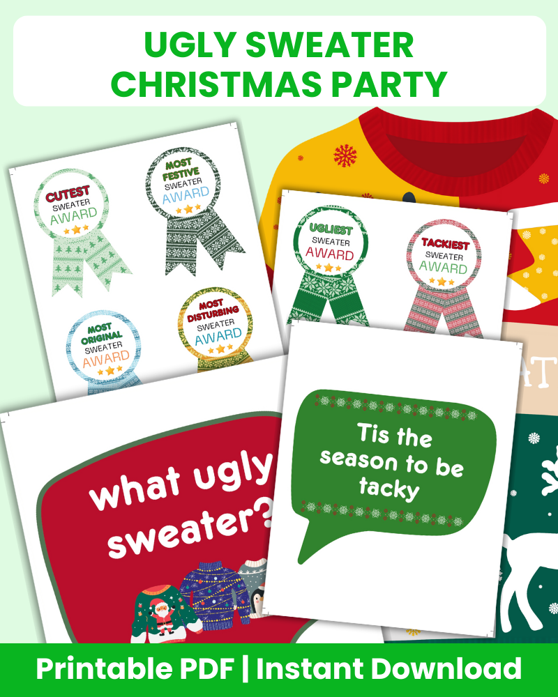 ugly sweater christmas party bundle
