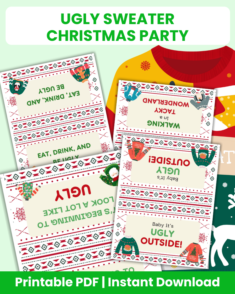 ugly sweater christmas party bundle