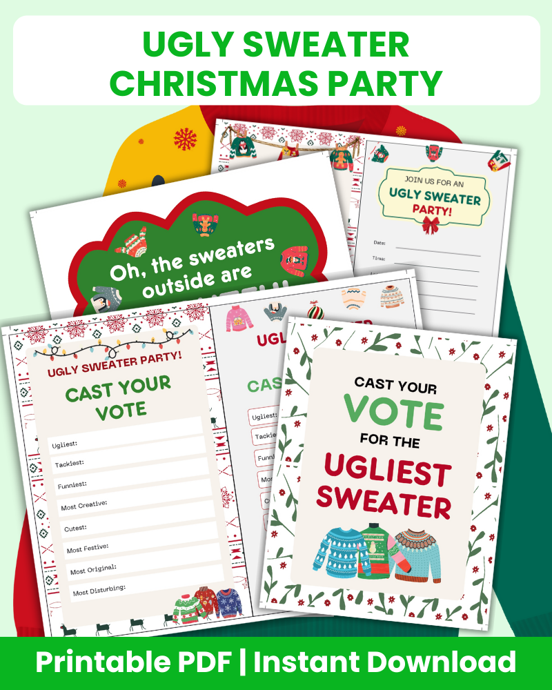 ugly sweater christmas party bundle