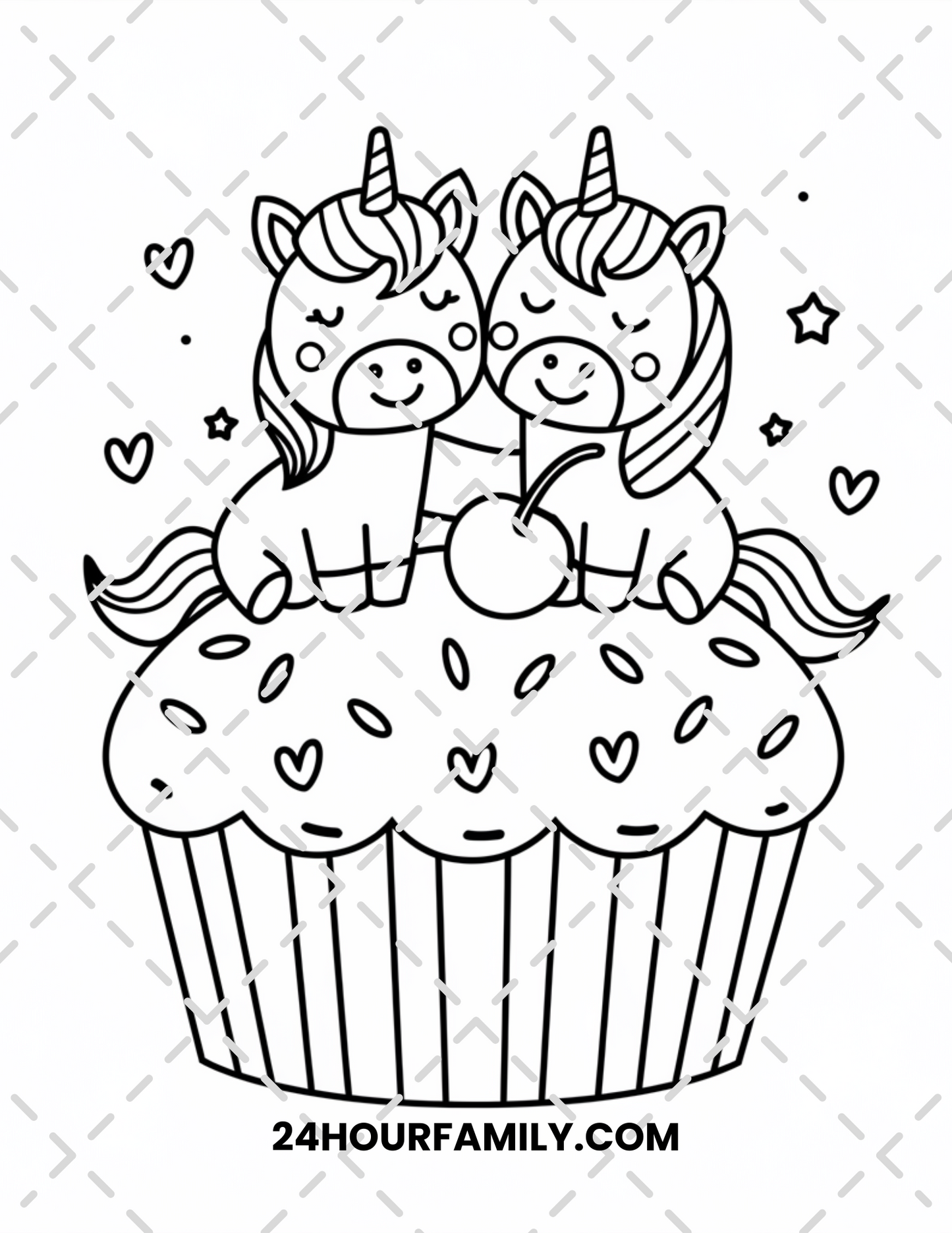 unicorn valentine coloring pages
