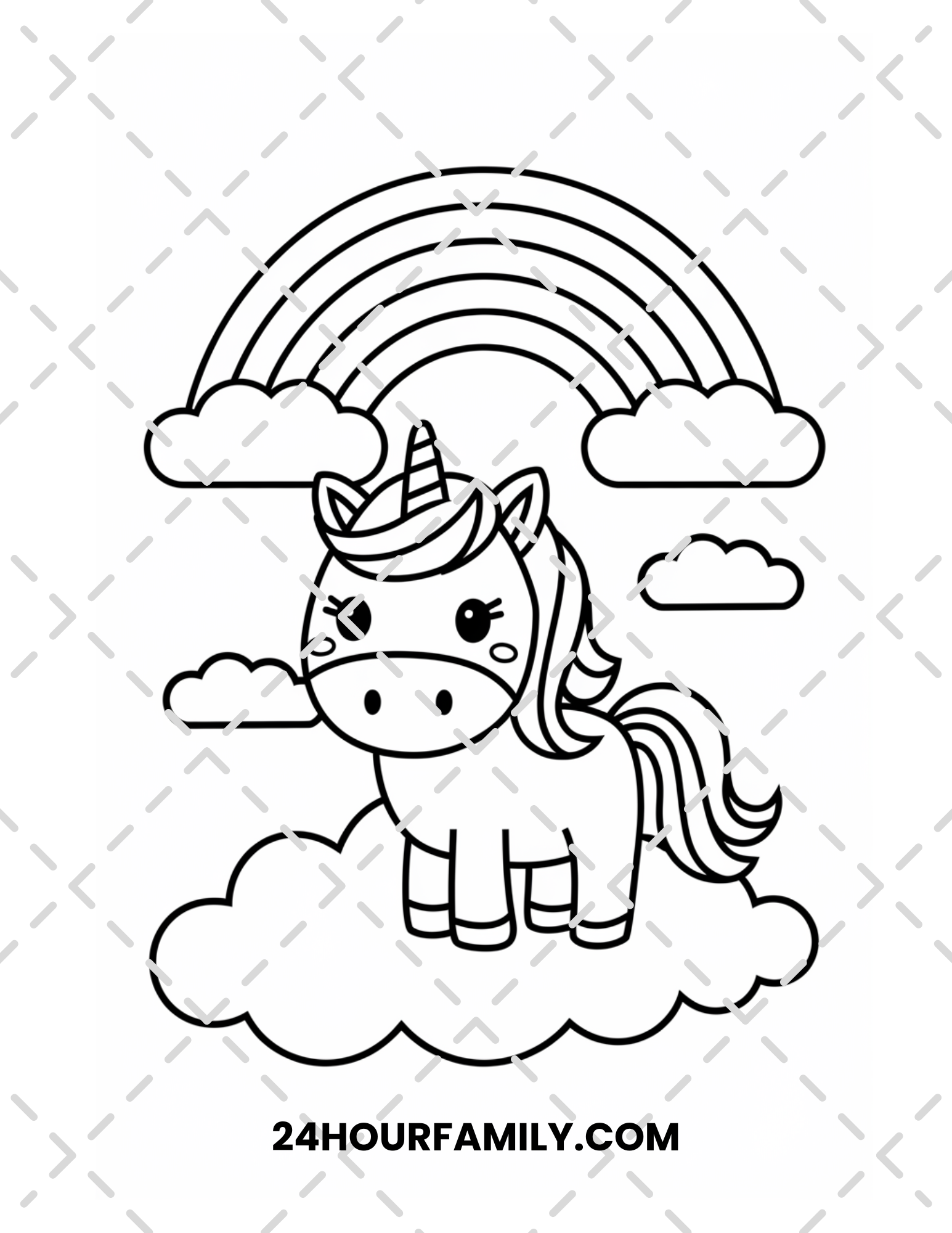 rainbow coloring page