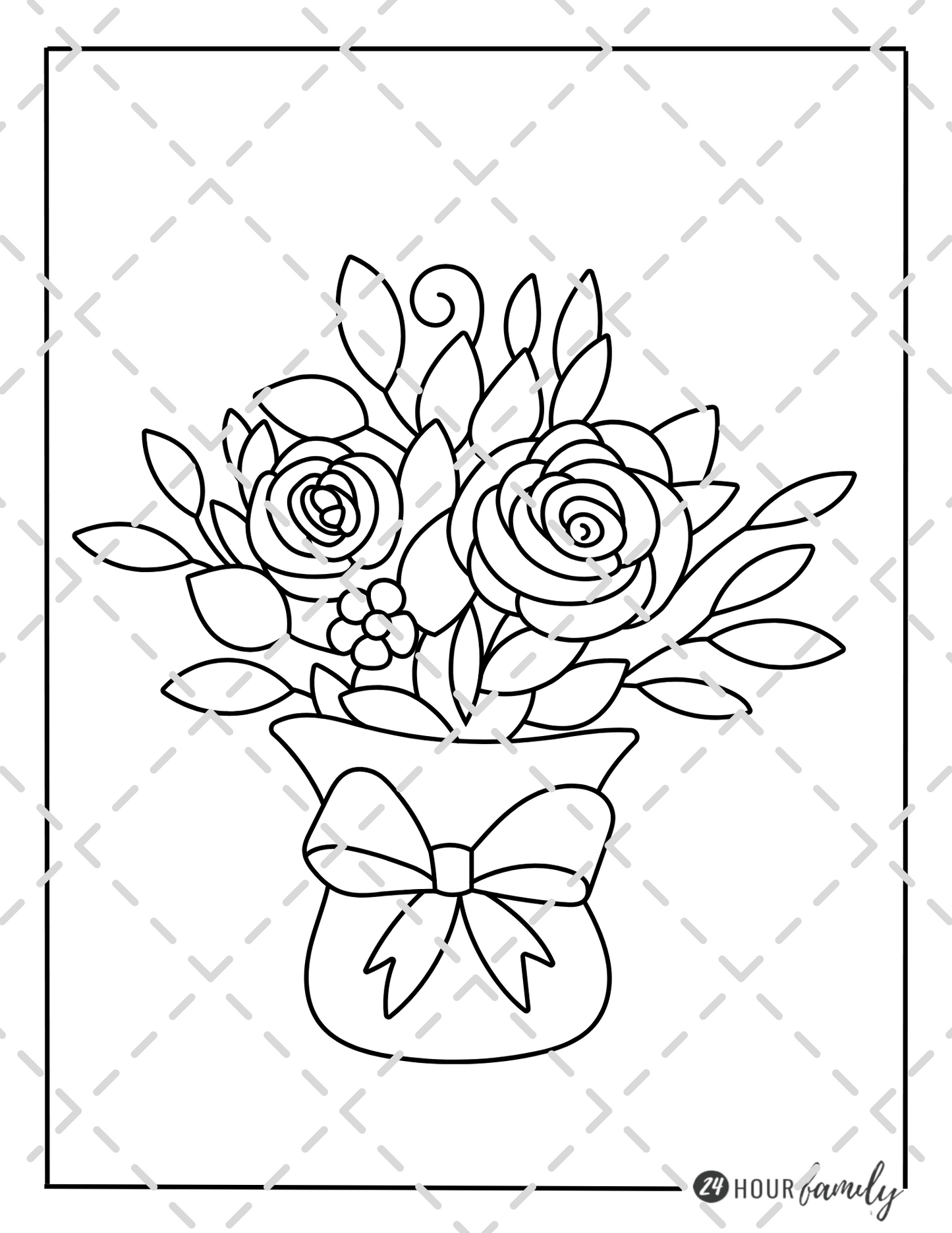 flower vase coloring pages
