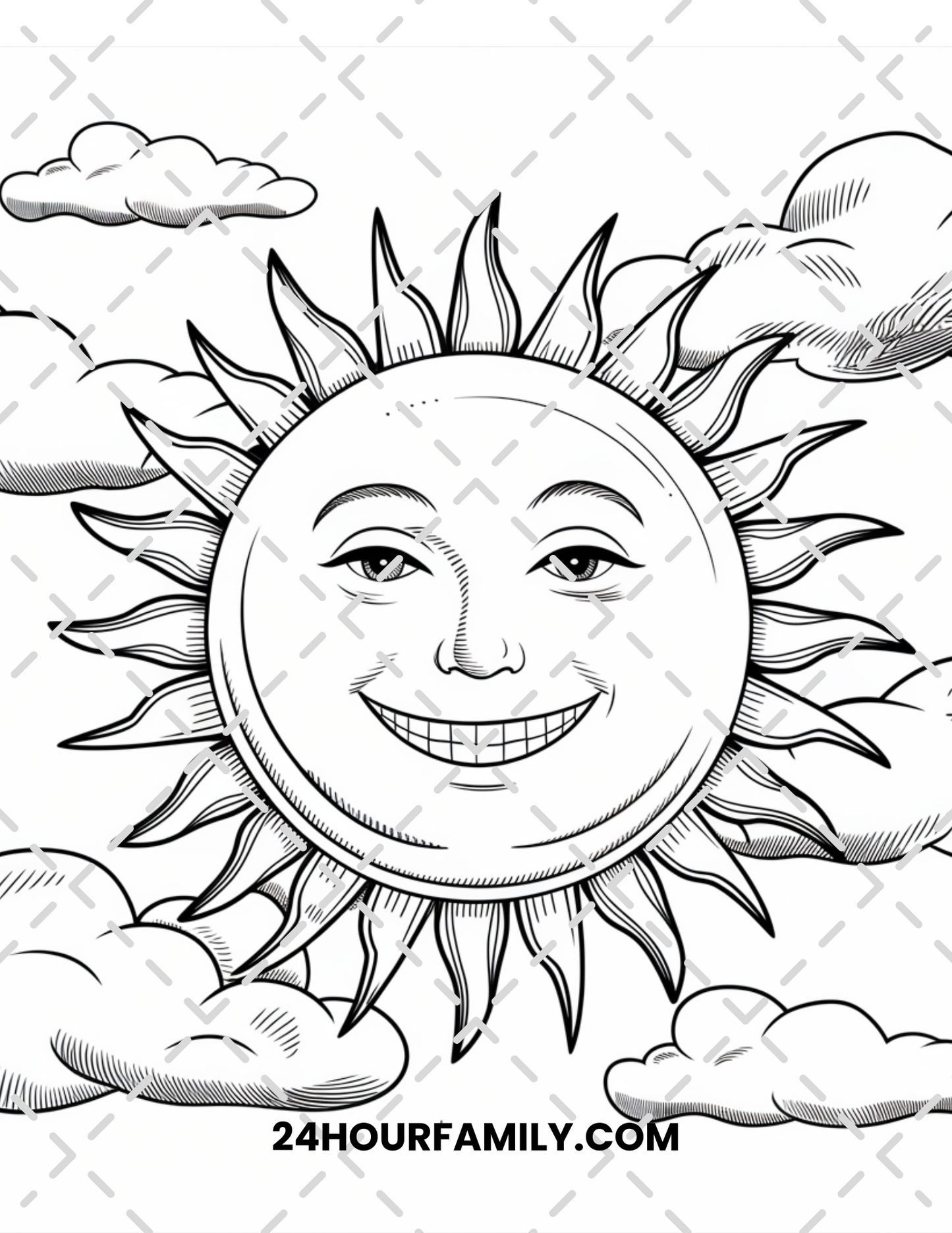 sun coloring pages