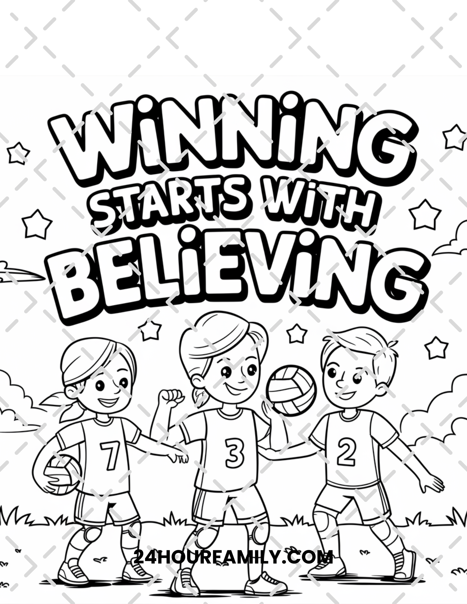 volleyball coloring pages