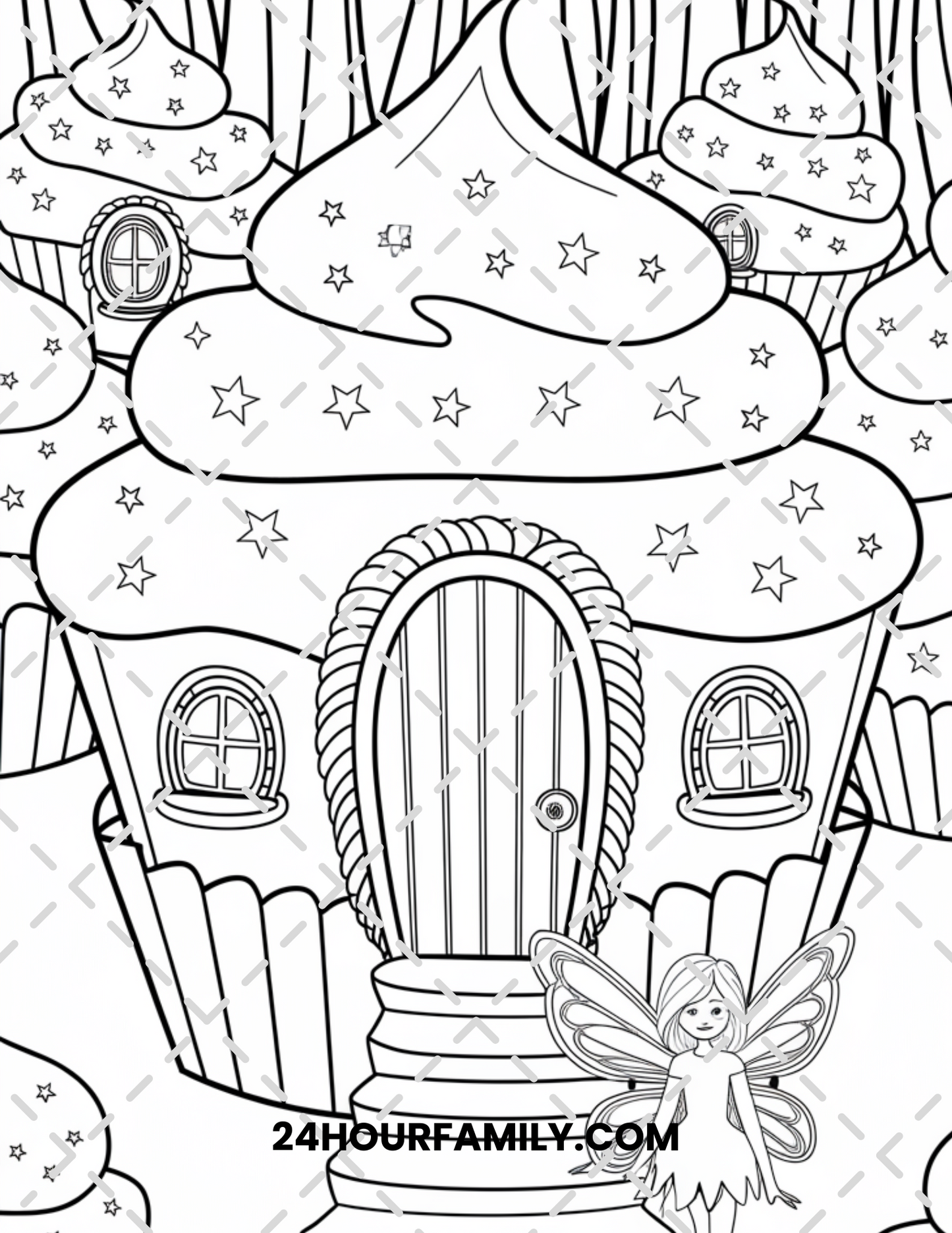 fairy house coloring pages