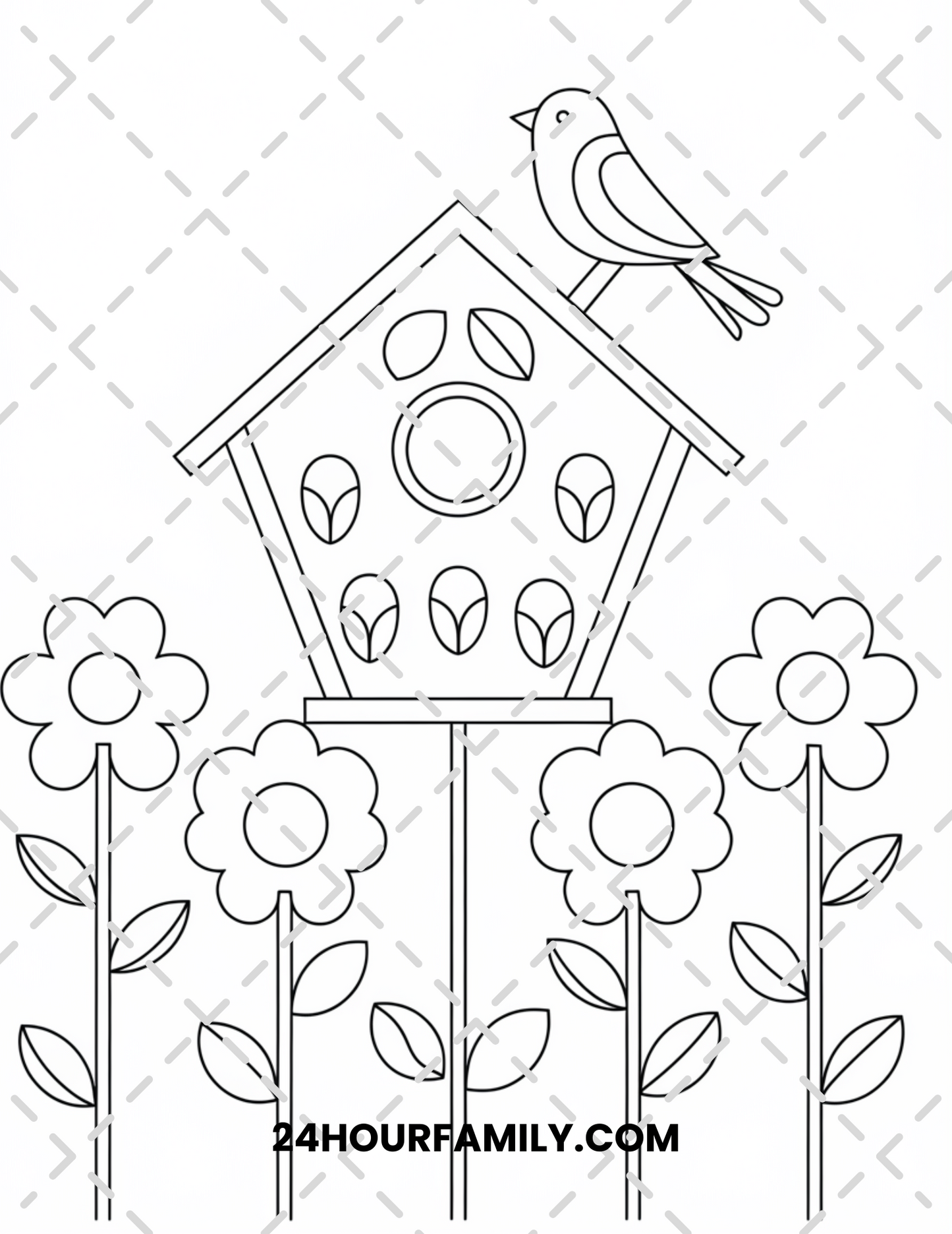 birdhouse coloring pages
