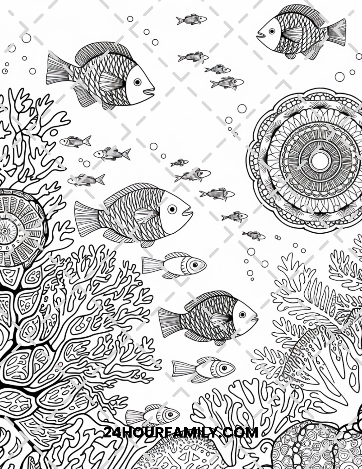 fish coloring pages for adults