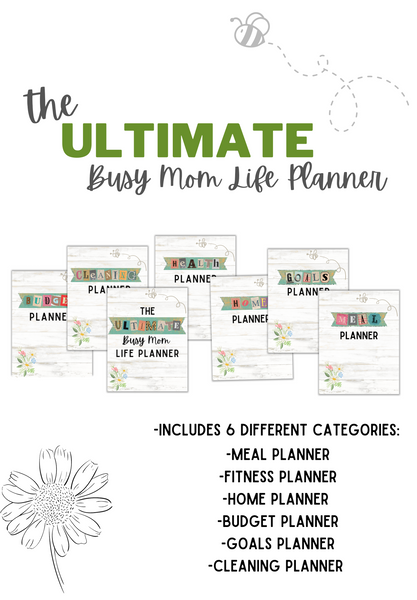 The Ultimate Busy Mom Life Planner 65 Pages 2298