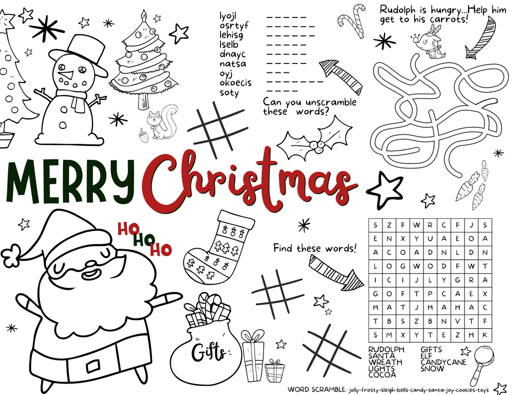 Fun Christmas Printable Bundle 14 Pages 24hourprintables Com