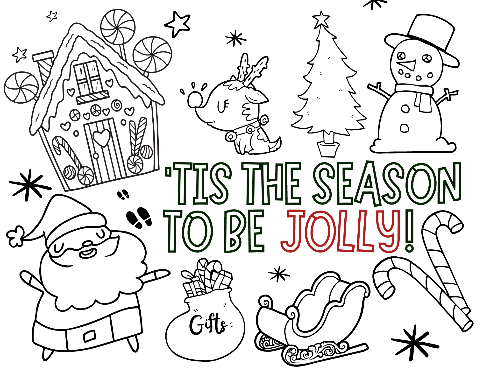 Fun Christmas Printable Bundle 14 Pages 24hourprintables Com