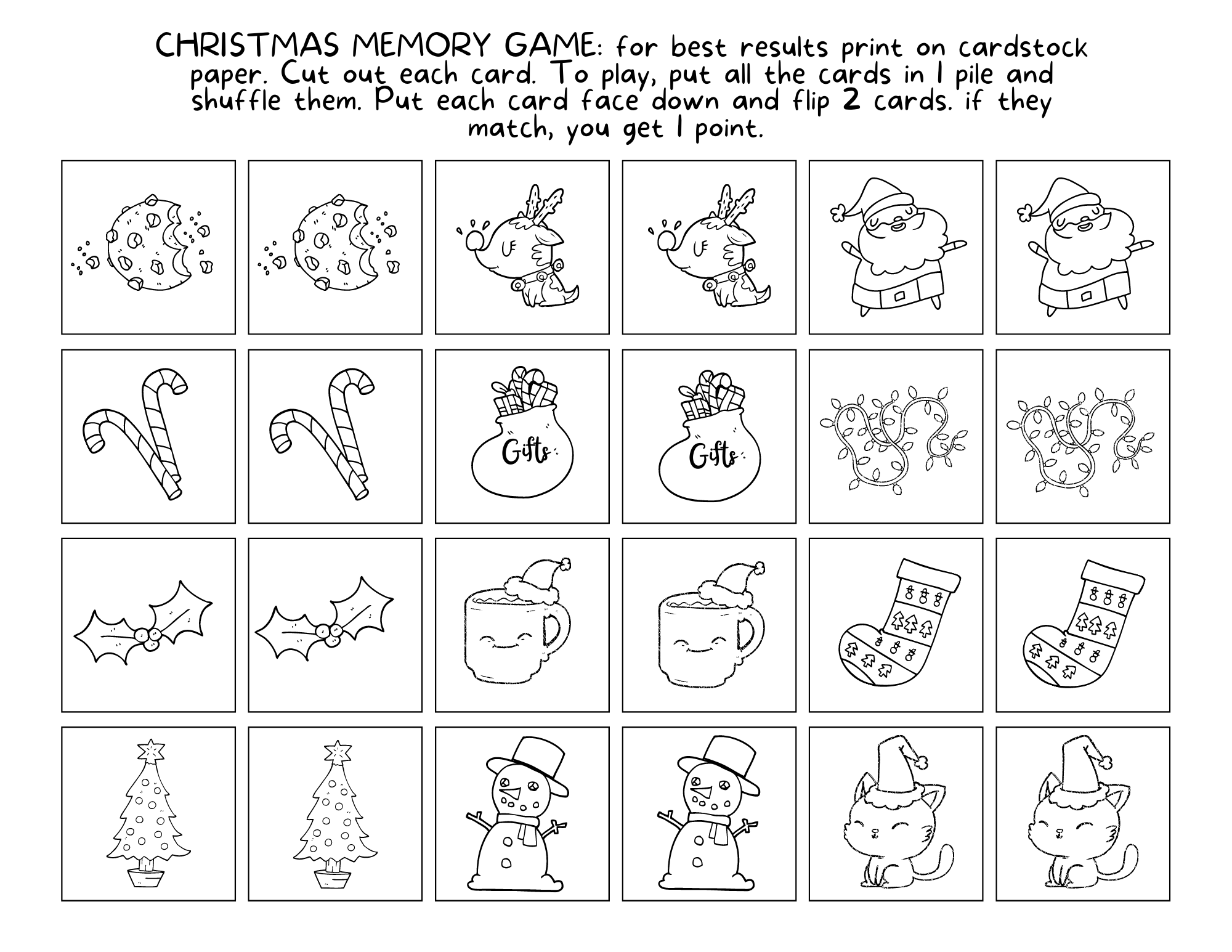 Fun Christmas Printable Bundle - 14 Pages – 24hourprintables.com