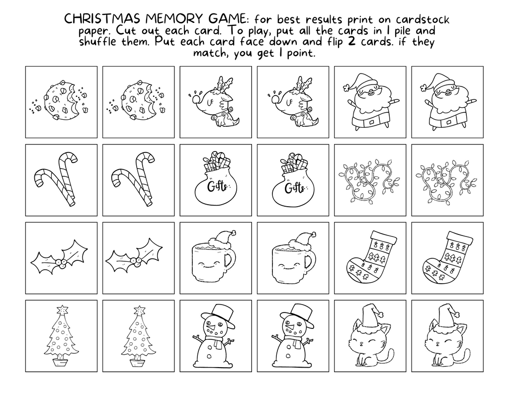 Fun Christmas Printable Bundle 14 Pages 24hourprintables Com