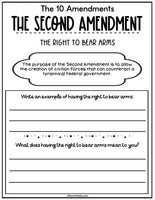 First 10 Amendments Study Guide for Kids (10 Pages)