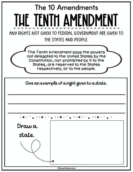 Tenth Amendment Examples For Kids