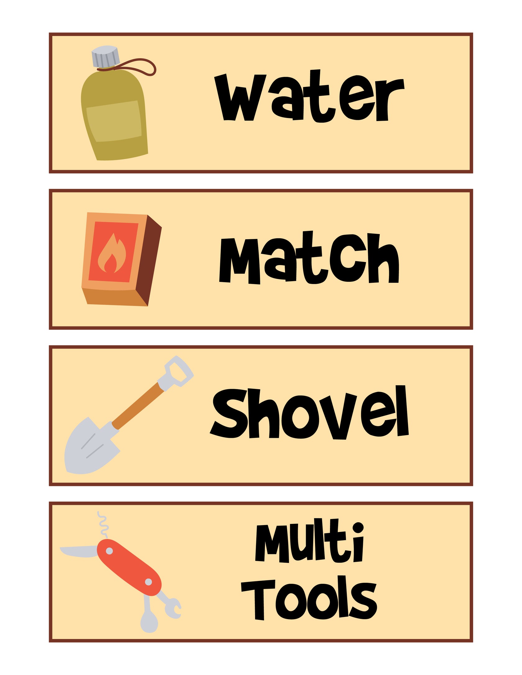 Let's Go Camping Pretend Play Printables (18 Pages) – 24hourprintables.com
