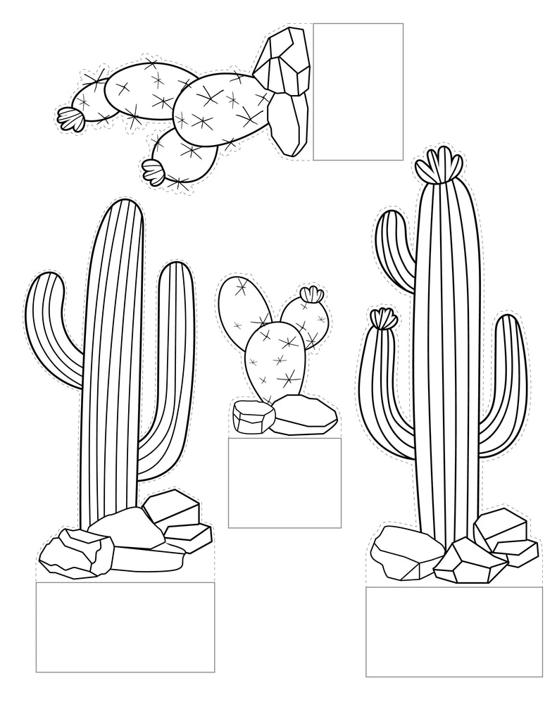 Printable Desert Diorama (10 Pages) – 24hourprintables.com