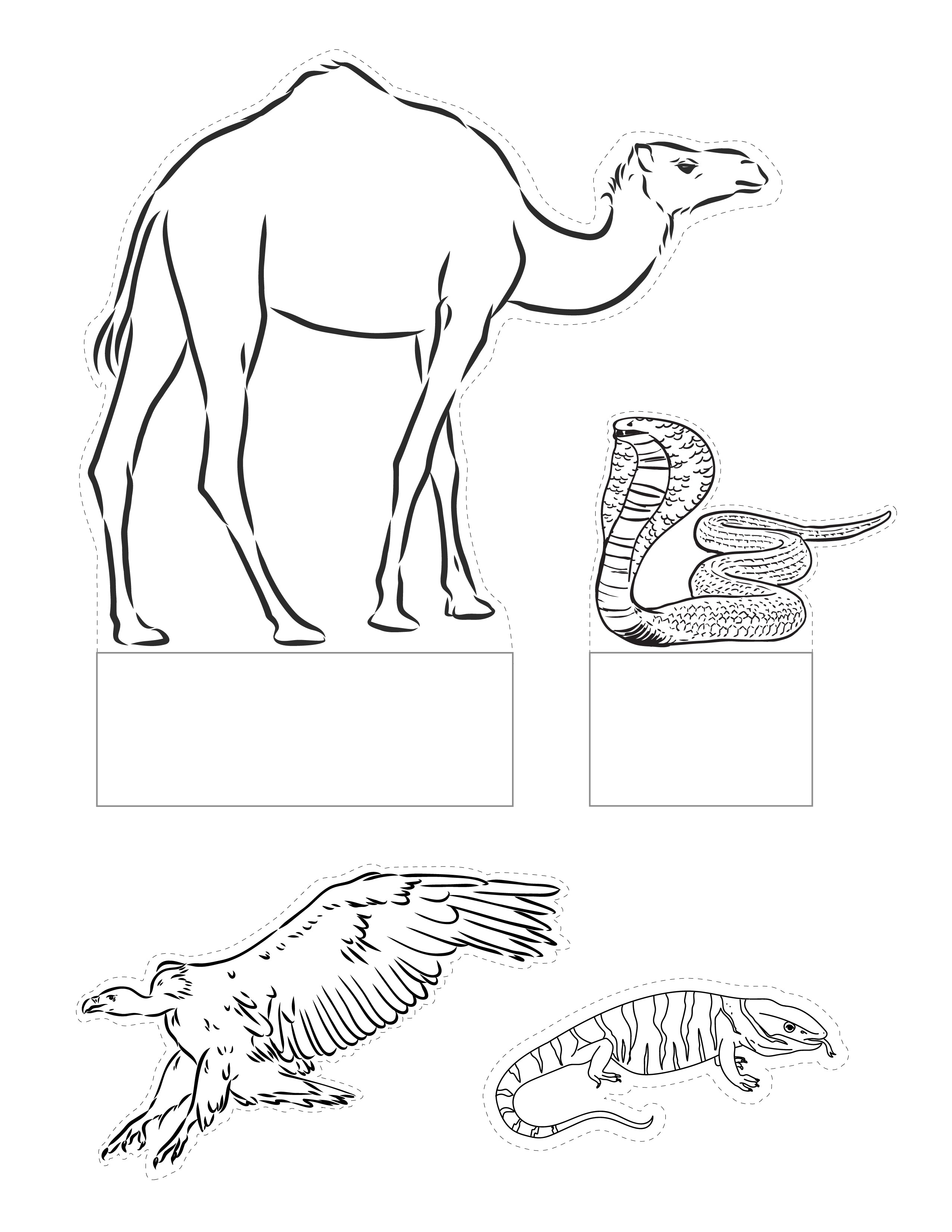 Printable Desert Diorama (10 Pages) – 24hourprintables.com