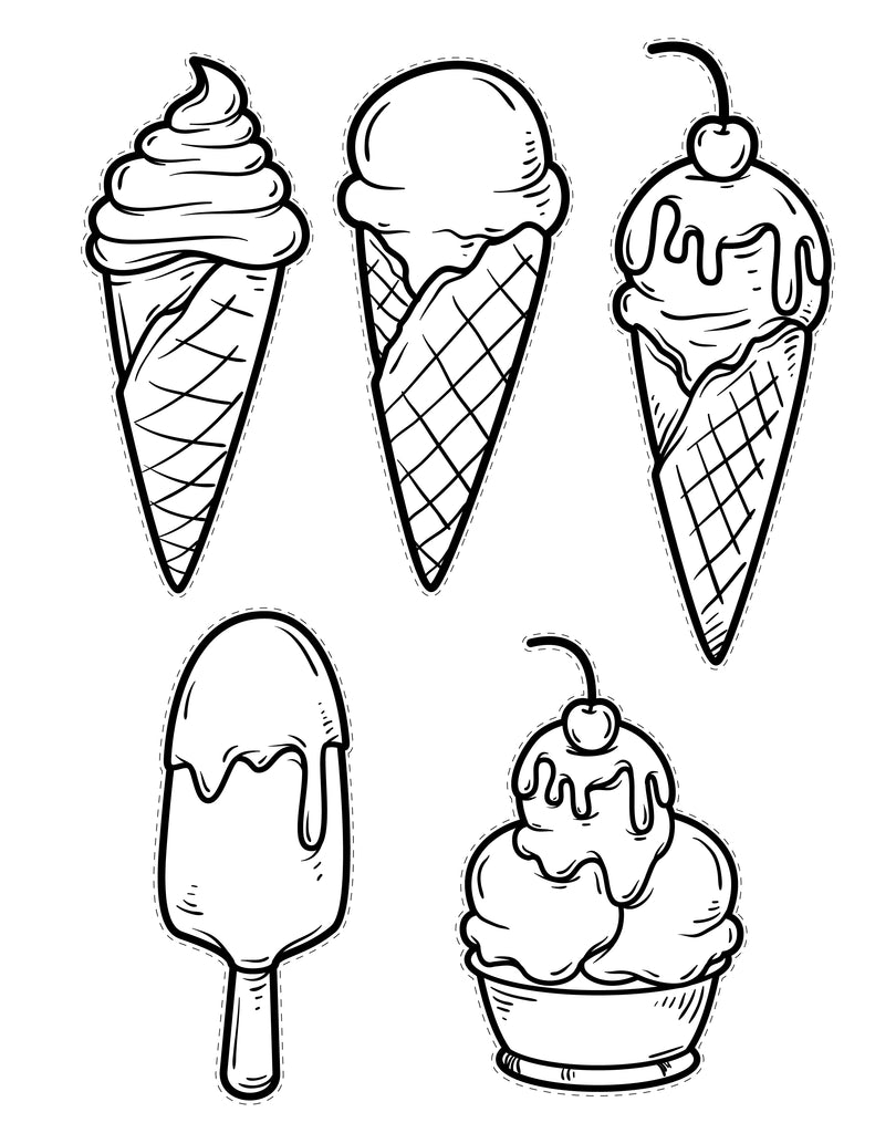 Ice Cream Pretend Play Shop (15 Pages) – 24hourprintables.com